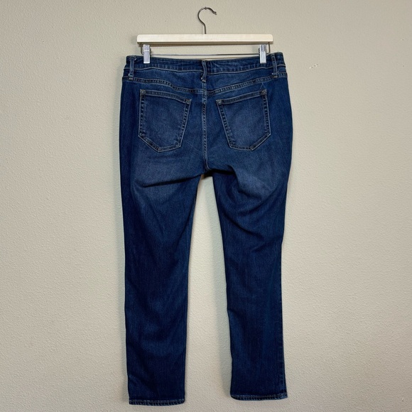 GAP pants women 29R low rise elastic waist girlfriend maternity jeans blue - Picture 2 of 10